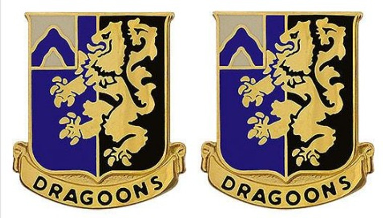 Army Crest: 48th Infantry Regiment – Dragoons- pair