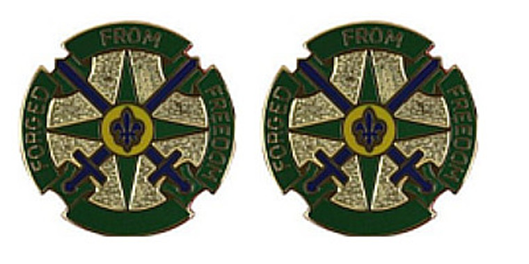 Army Crest: 49th Military Police Battalion - Forged From Freedom- pair