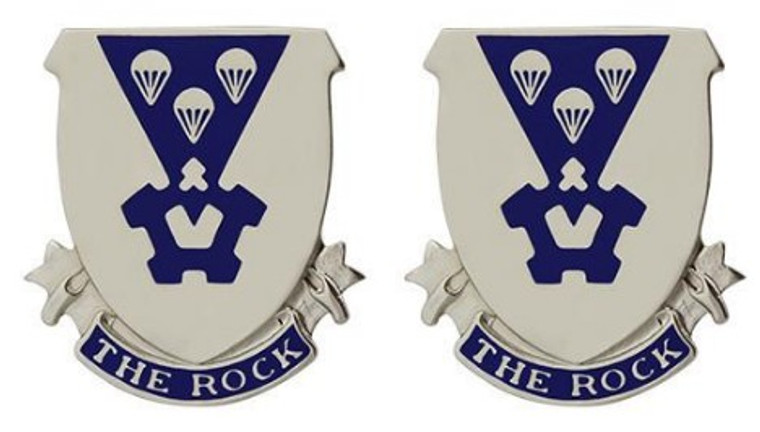 Army Crest: 503rd Infantry - The Rock- pair