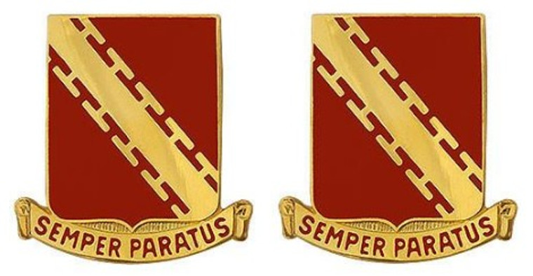 Army Crest: 52nd Air Defense Artillery - Semper Paratus- pair