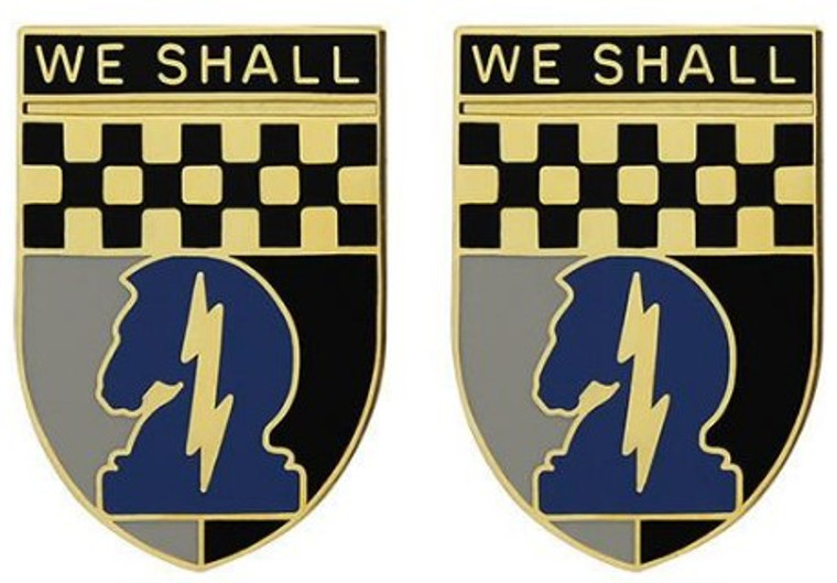 Army Crest: 640th Military Intelligence Battalion - We Shall- pair