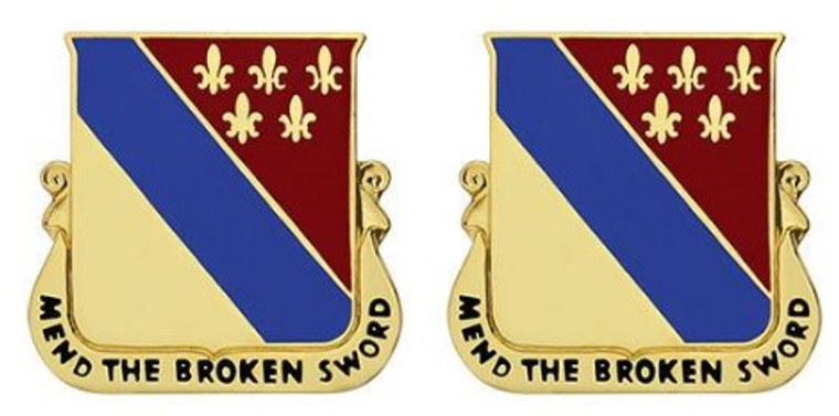 Army Crest: 702nd Support Battalion - Mend The Broken Sword- pair