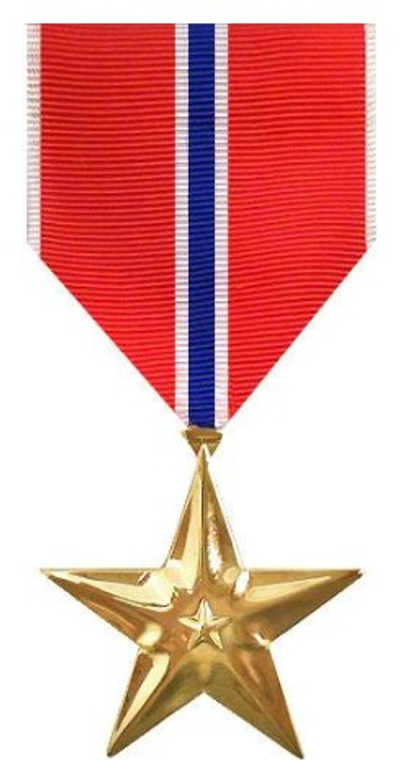 Full Size Medal: Bronze Star - 24k Gold Plated