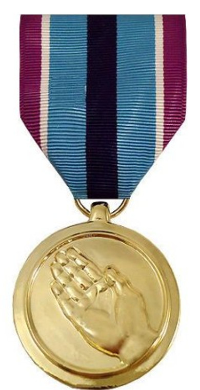 Full Size Medal: Humanitarian Service - 24k Gold Plated