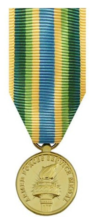 Armed Forces Service Miniature Medal- 24k Gold Plated