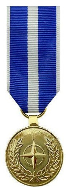 NATO Kosovo Medal Miniature Medal- 24k Gold Plated