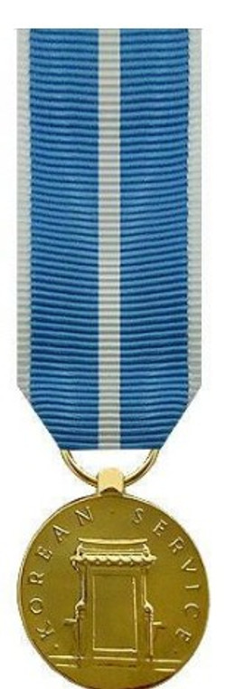  Korean Service Miniature Medal - 24k Gold Plated