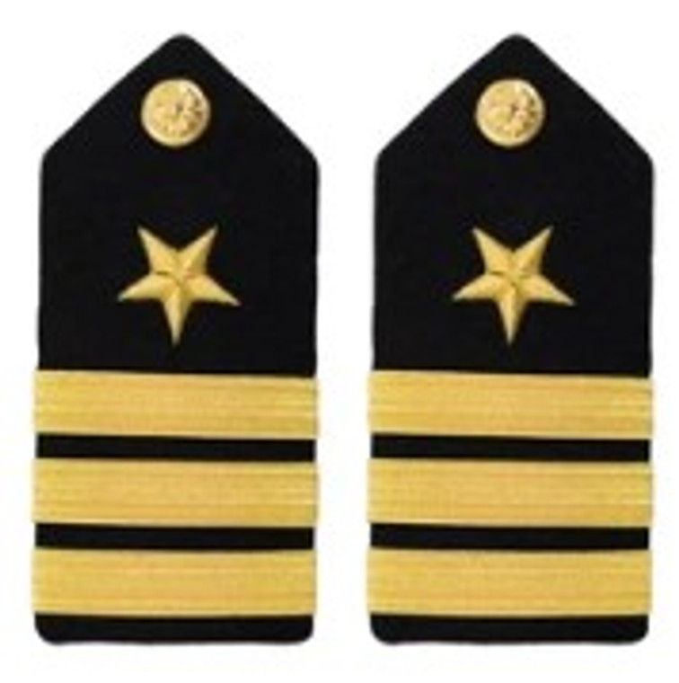 Navy Commander Hard Shoulder Board- Line- female