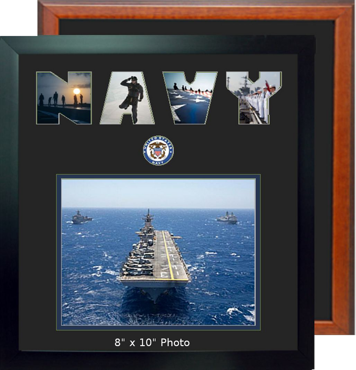 15" x 16" Navy Landscape Photo Font Frame