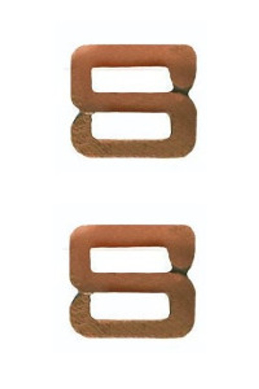 Ribbon Attachment Letter S - bronze - pair