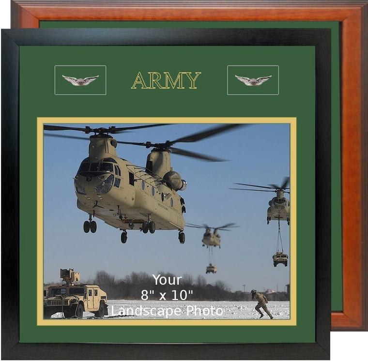 13" x 13" Army Breast Badges Landscape Photo Frame