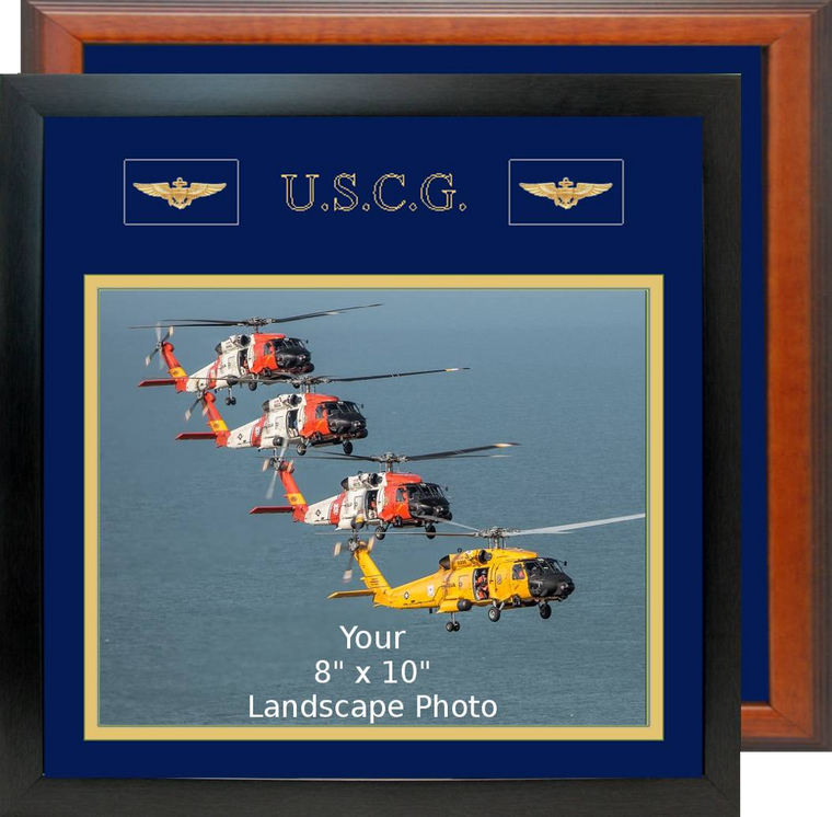 13" x 13" Coast Guard Breast Badges Landscape Photo Frame