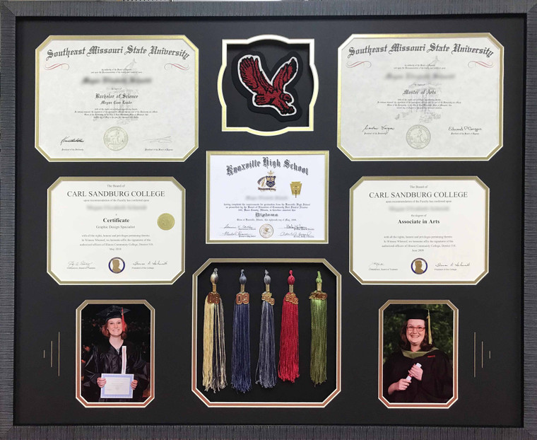 High School to Masters Diploma Display Frame