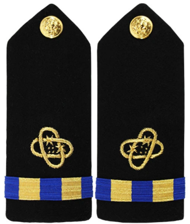 Navy Warrant Officer 2 Hard Shoulder Board- Electronics Technician