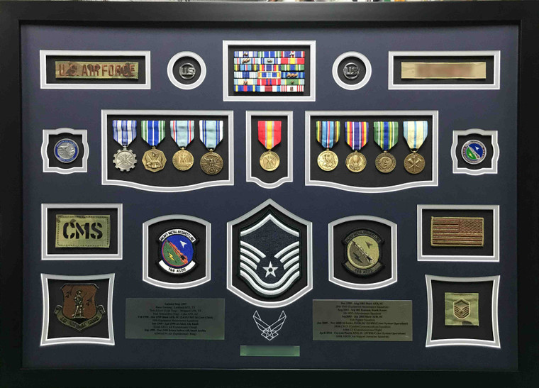 Air Force Retirement Shadow Box Display