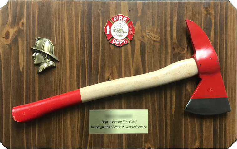 Assistant Fire Chief Retirement Display