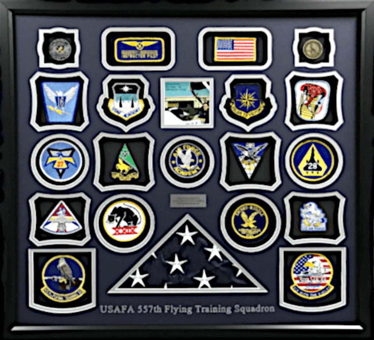 USAFA 557th Flying  Training Squadron Shadowbox Display Frame