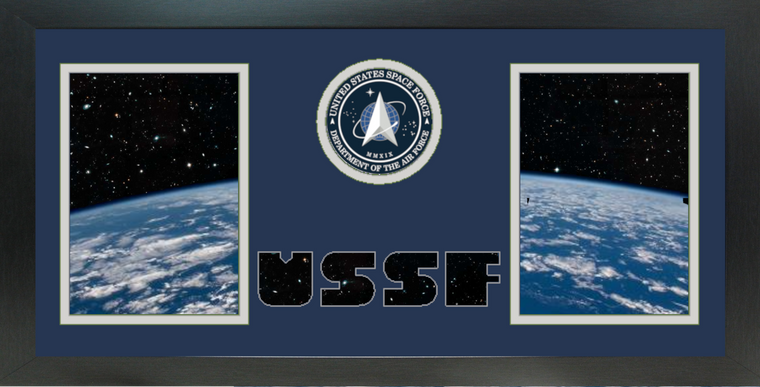 10" x 20" United States Space Force Double Photo Frame w/ Seal