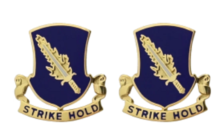 Army crest - 504th Infantry Regiment Motto - Strike Hold