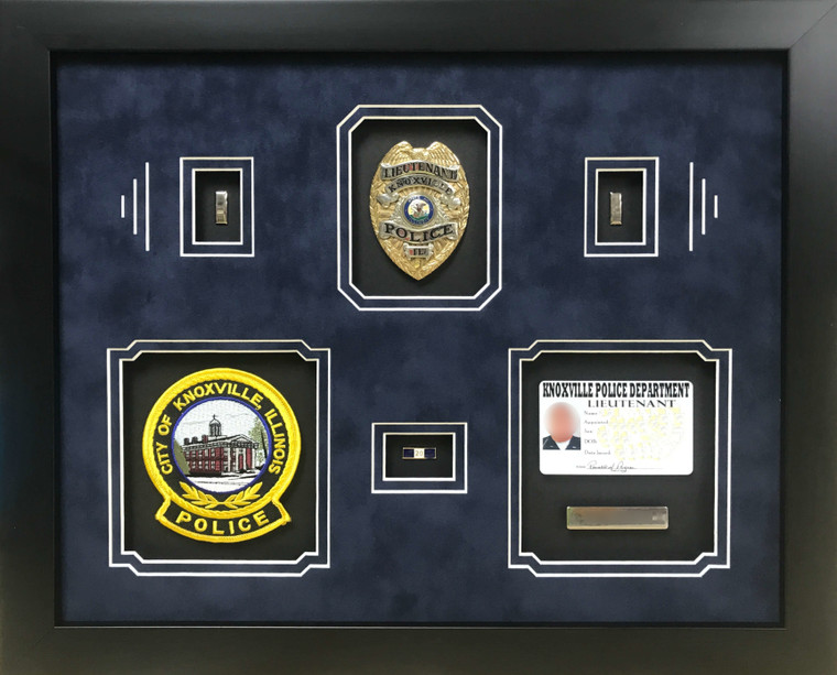 Police 20 Year Shadow Box Display