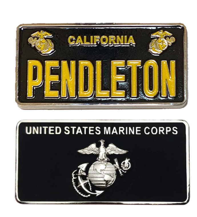 Marine Corps Pendleton License Plate Coin