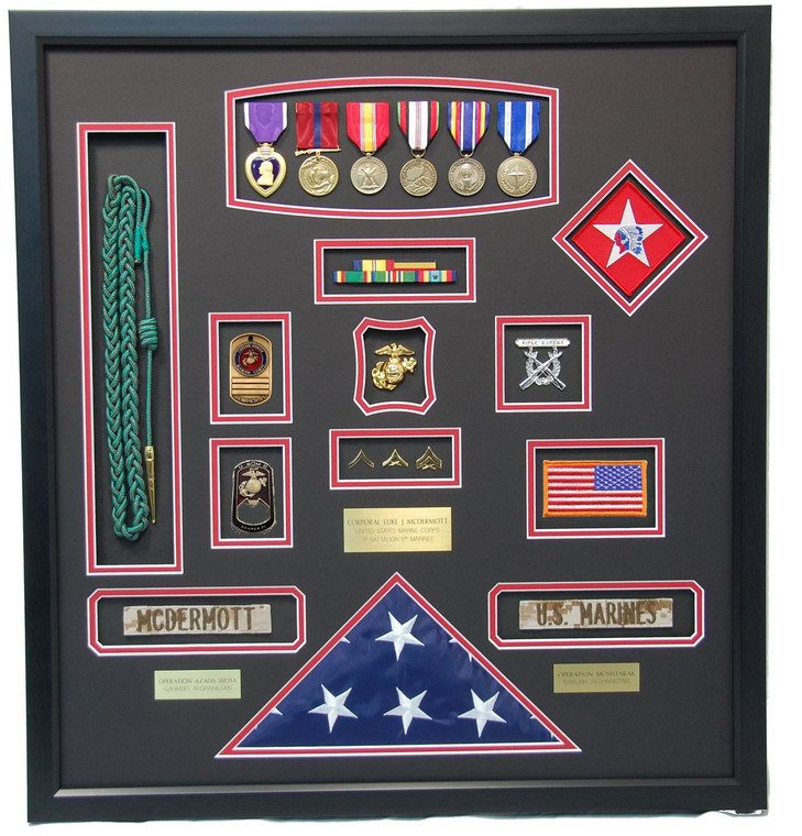 United States Marine Corps Shadow Box Display