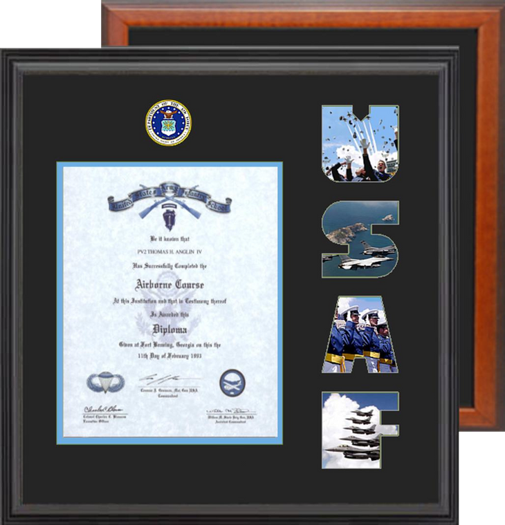 15" x 16" Air Force Certificate Photo Font Frame