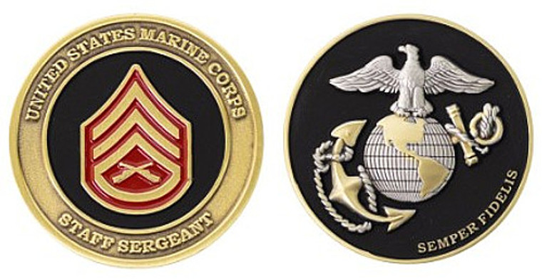 Marine Corps Challenge Coin Staff Sergeant