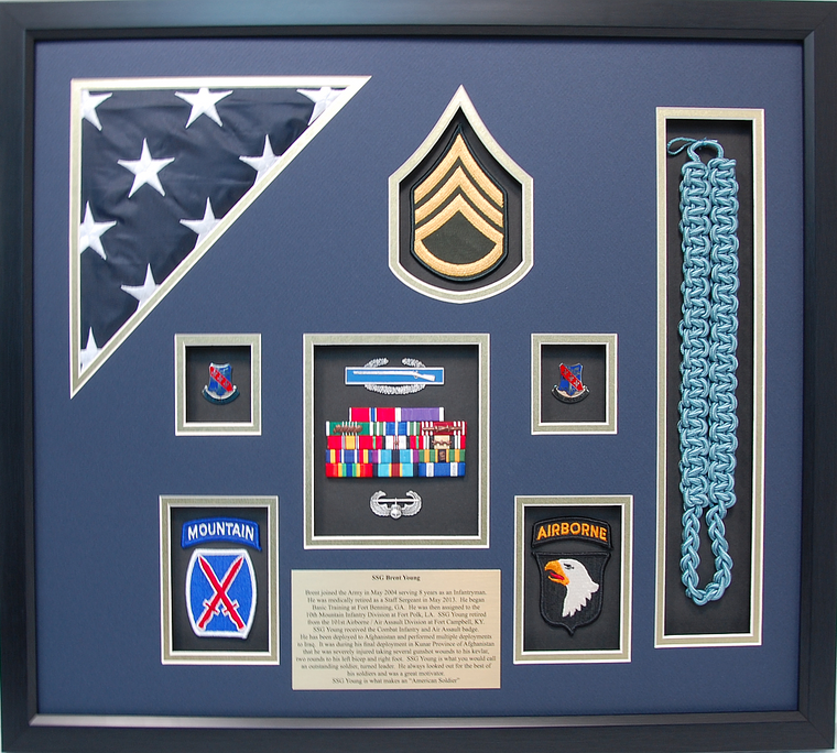 Staff Sergeant Infantry Shadow Box Display