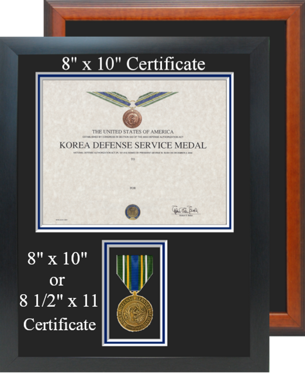Korean Defense Medal Certificate Frame