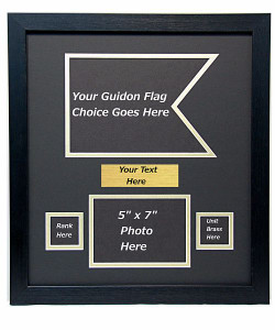 16" x 18" Guidon Flag Display w/ Photo 