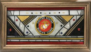 6" x 12" USMC Stained Glass w/ Seal