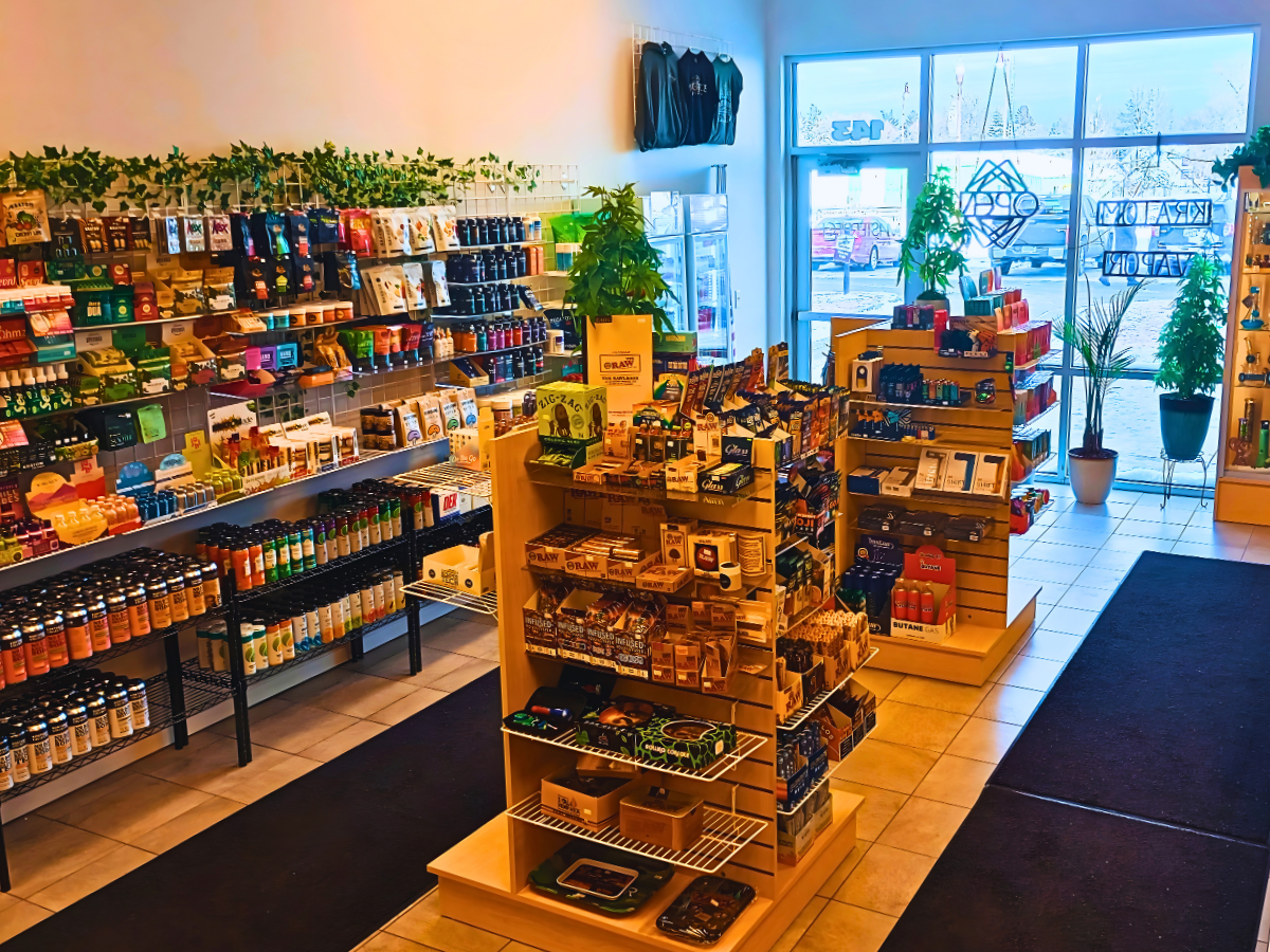 Inside Masterpiece Alternatives Detroit Lakes MN — display cases and products