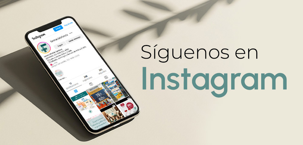Síguenos en instagram en Farmacia La Fonda, en Telde