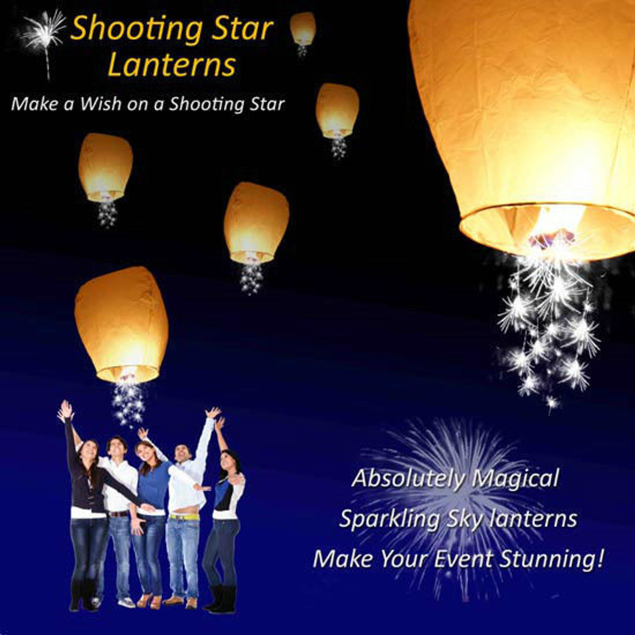10 Pack White Sky Lantern Big Boy Fireworks