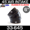 6" x 45 Degree Rubber Air-Intake Elbow | RE60045