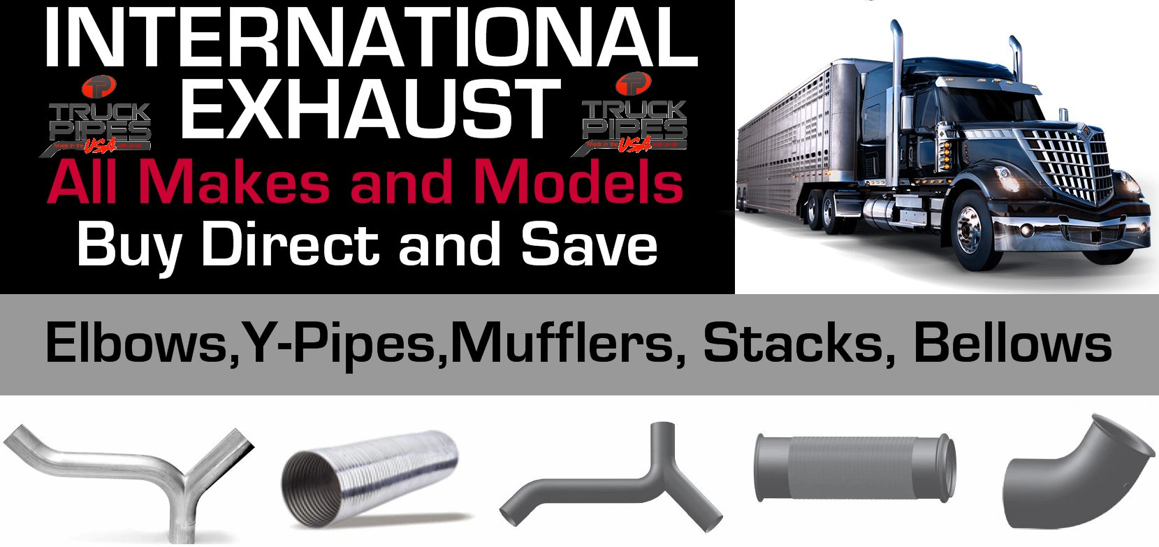 Heavy Duty Truck Exhaust Big Rig Chrome Pipe Store Chrome Pipes