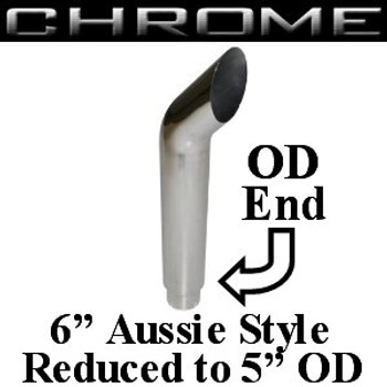 6" x 24" Aussie Stack Reduced To 5" OD Chrome (SA6-24SBC) 6" x 24" Aussie Stack Reduced To 5" OD Chrome (SA6-24SBC)