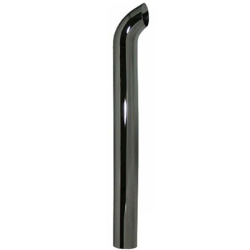3" x 48" Curved Chrome Exhaust Stack with OD Bottom AA30048PL