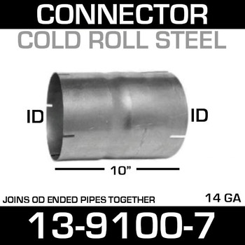 10" x 10" Exhaust Coupler ID-ID Cold Roll Steel 13-9100-7 10" x 10" Exhaust Coupler ID-ID Cold Roll Steel 13-9100-7