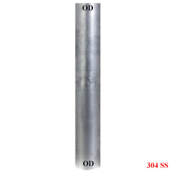 6" x 48" Straight Cut 304 Stainless Steel Exhaust OD End 10-648 SS