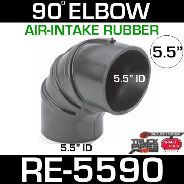 5.5" Air Intake Rubber 90 Degree Elbow RE-5590