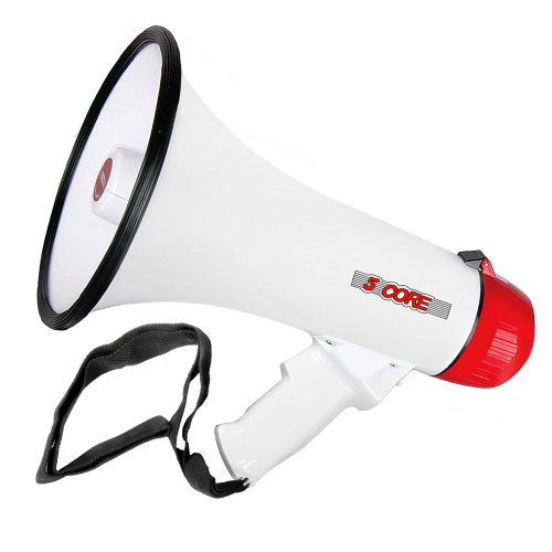 5Core Megaphone Handheld Bullhorn Cheer Loudspeaker Bull Horn Speaker Megaphono Siren Sling Strap Portable 20RF