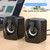 Computer Desktop Speaker Computer Speaker HIFI Stereo Microphone USB Cable Desktop Computer Speaker With LED Light Christmas Gift For Women/Kids/Children/Men/Adults