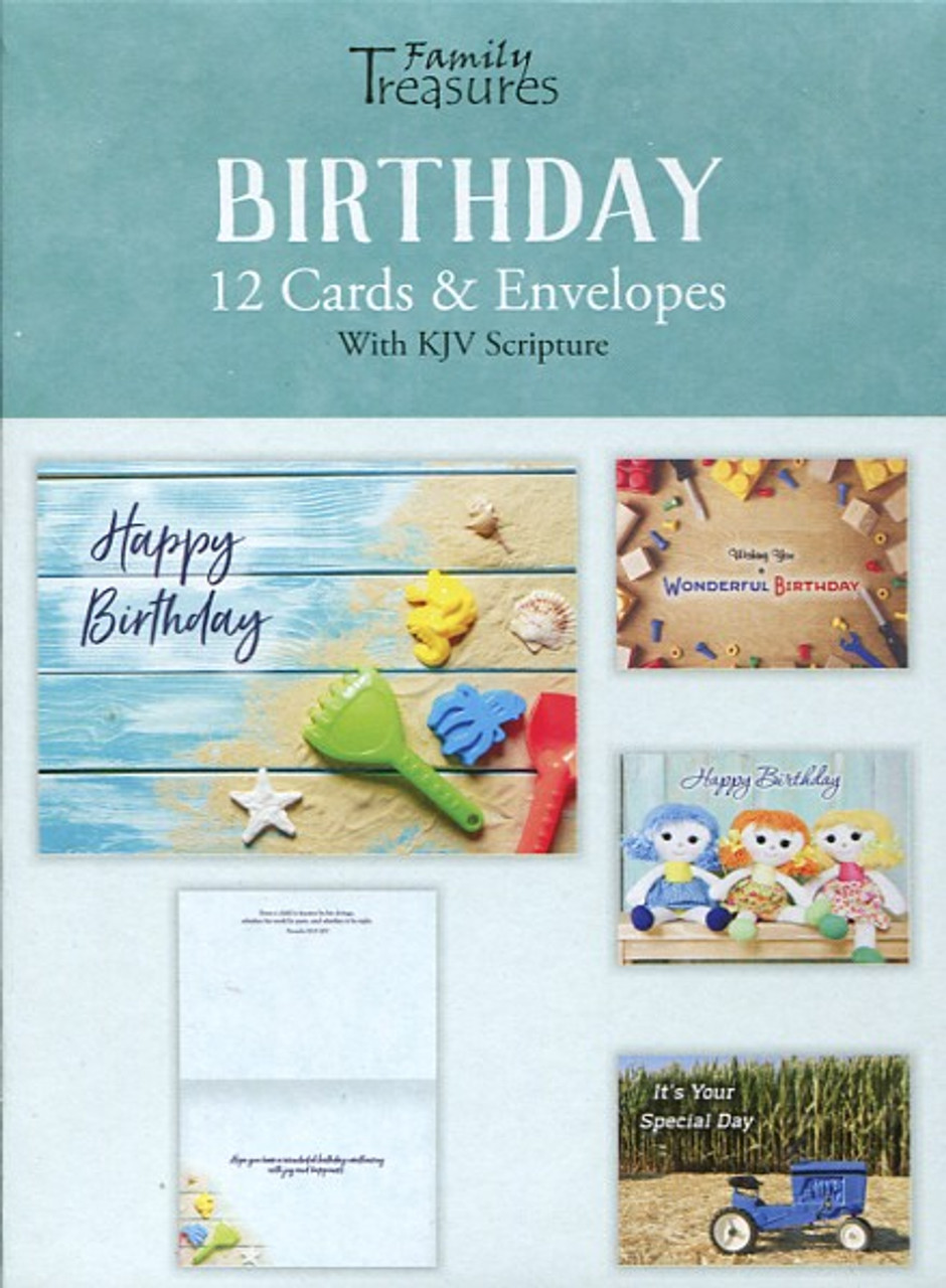 Book Birthday Cards - Set of 4