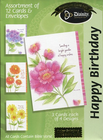 Feminine floral birthday cards