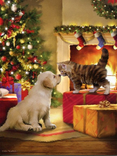 Leanin Tree Truckin Through the Holidays 20 Fine Art Christmas Cards NEW 