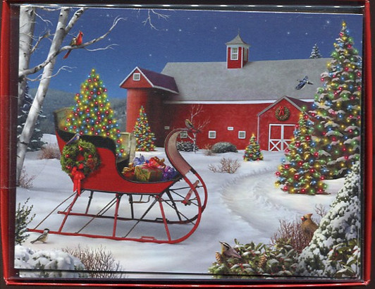 Sleigh Christmas Cards