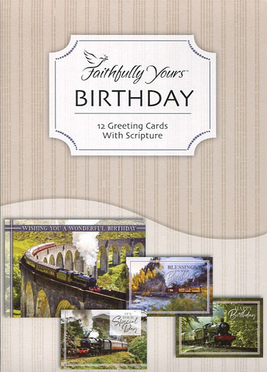 Birthday cards with locomotives / trains