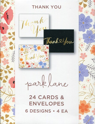 blank  Park Lane Thank You cards